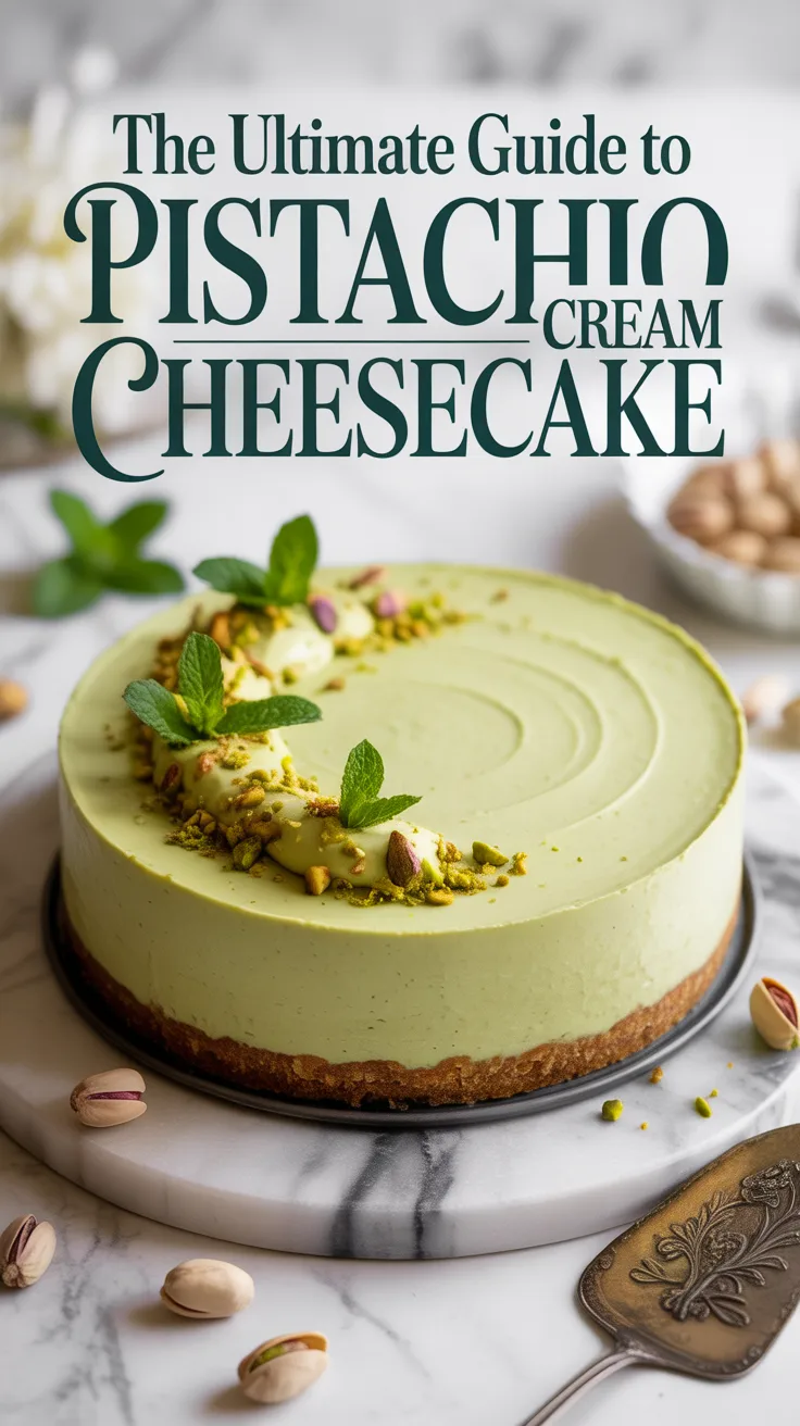 Dive into the world of indulgence with a pistachio cream cheesecake that promises to be the star of your dessert table. With its vibrant green hue and nutty flavor, this treat is as visually stunning as it is delicious.