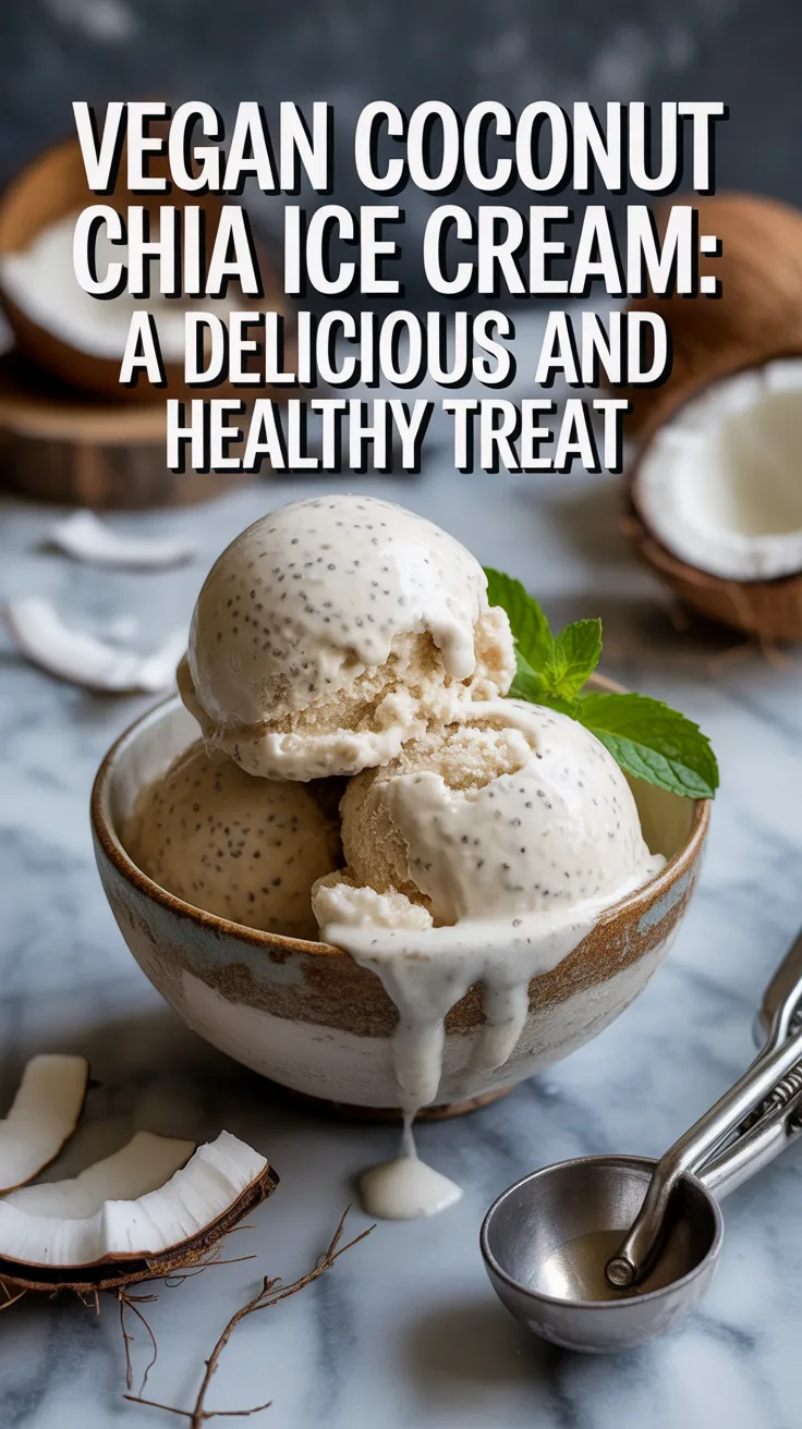 Discover a creamy and dairy-free delight with Vegan Coconut Chia Ice Cream, where the natural sweetness of coconut meets the satisfying crunch of chia seeds. This guilt-free treat offers a decadent flavor that will leave you craving more, without any of the heaviness.