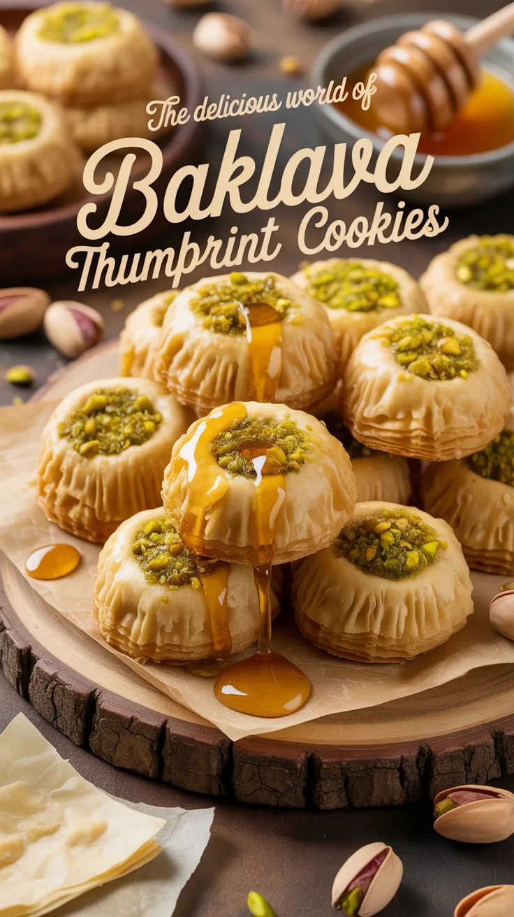Step into the delicious world of Baklava Thumbprint Cookies, where the traditional flavors of baklava are transformed into a delightful cookie. These treats combine a buttery, nutty base with sweet honey and fragrant spices, offering a unique twist on a classic favorite.