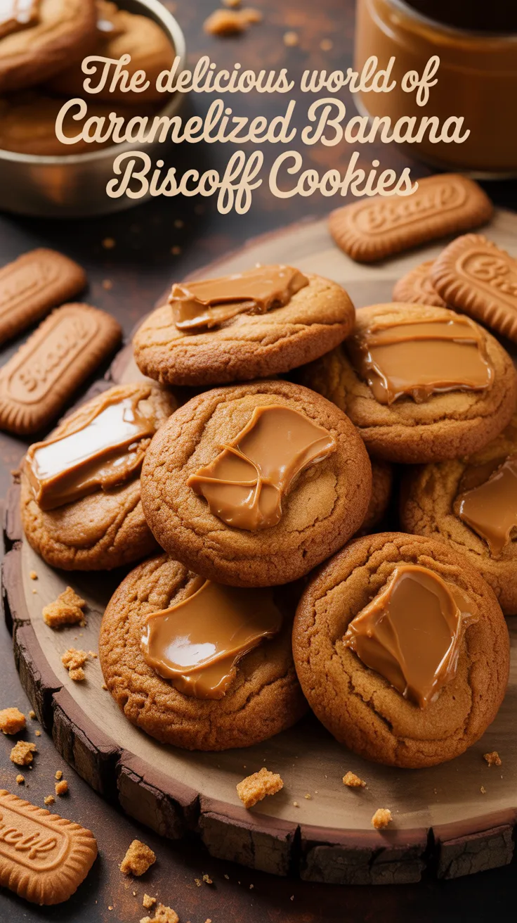 Step into the delicious world of Caramelized Banana Biscoff Cookies, where the sweet flavors of caramelized bananas meet the distinctive crunch of Biscoff cookies. This delightful combination creates a unique cookie experience that's perfect for satisfying your sweet tooth.