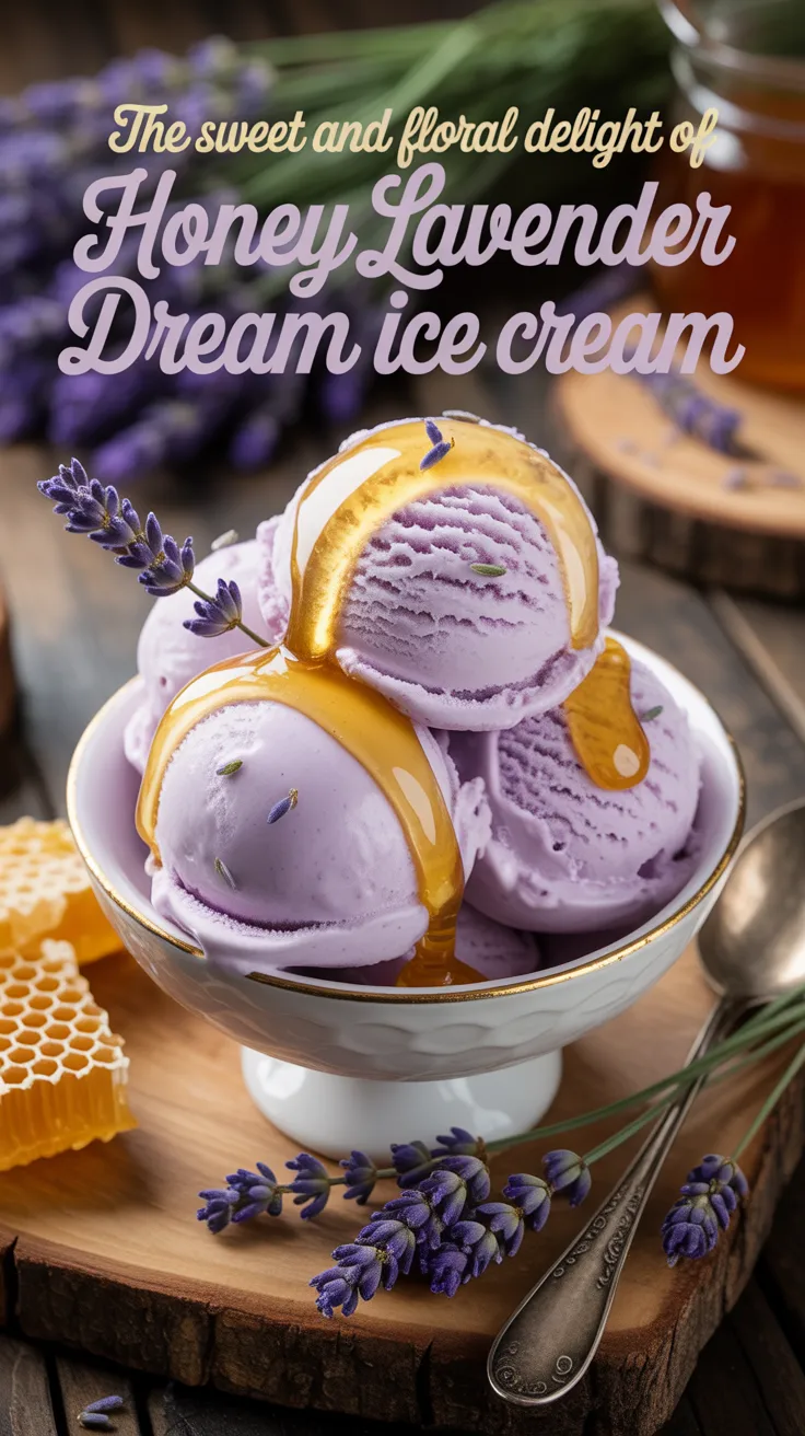 Indulge in a refreshing twist on classic ice cream with the enchanting fusion of honey and lavender. This creamy treat captures the essence of spring, making every scoop a fragrant experience that dances on your palate.