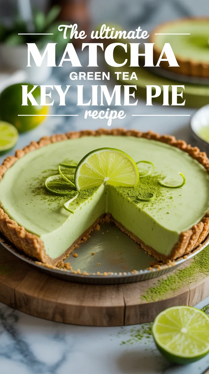 Elevate your dessert game with a unique twist on a classic. The creamy, airy texture of this key lime pie, combined with the vibrant green of matcha, will not only impress your guests but also take their taste buds on an extraordinary journey.