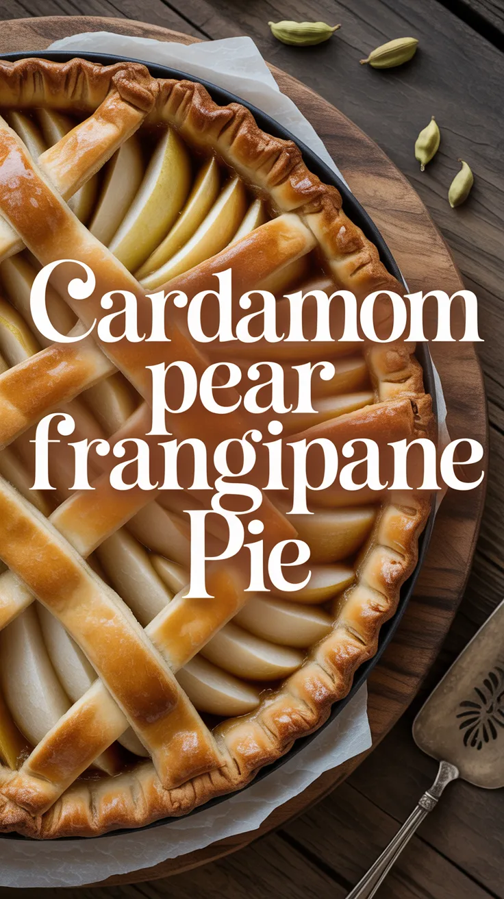 Experience the warm, aromatic essence of cardamom paired with succulent pears in this Cardamom Pear Frangipane Pie. This delightful dessert melds rich flavors and a buttery crust, promising a treat that everyone will love.