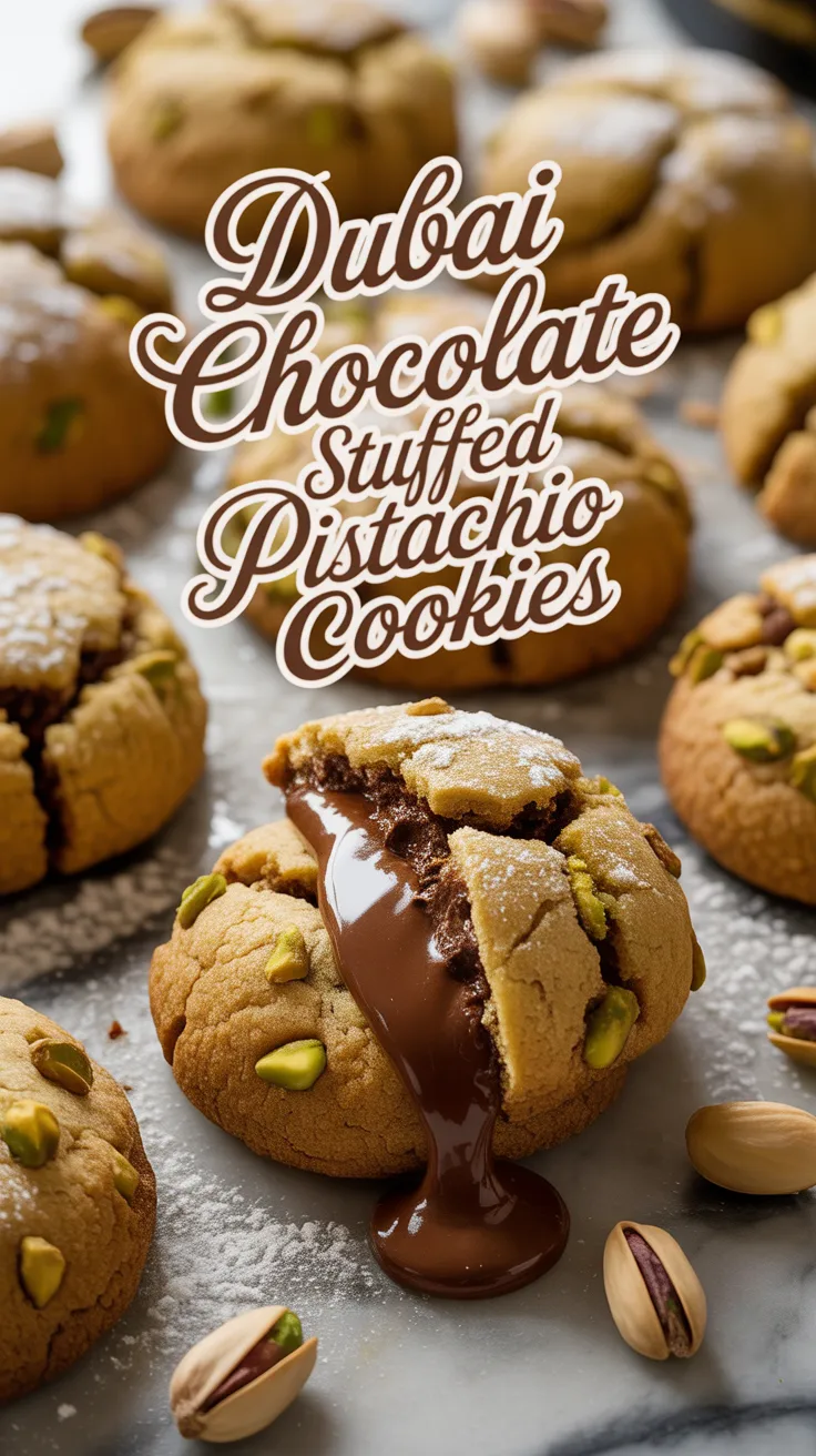 Each cookie is a masterpiece, featuring a golden exterior that gives way to a luscious chocolate center. With every bite, you’ll be transported to a world of indulgence and flavor inspired by the vibrant markets of Dubai.