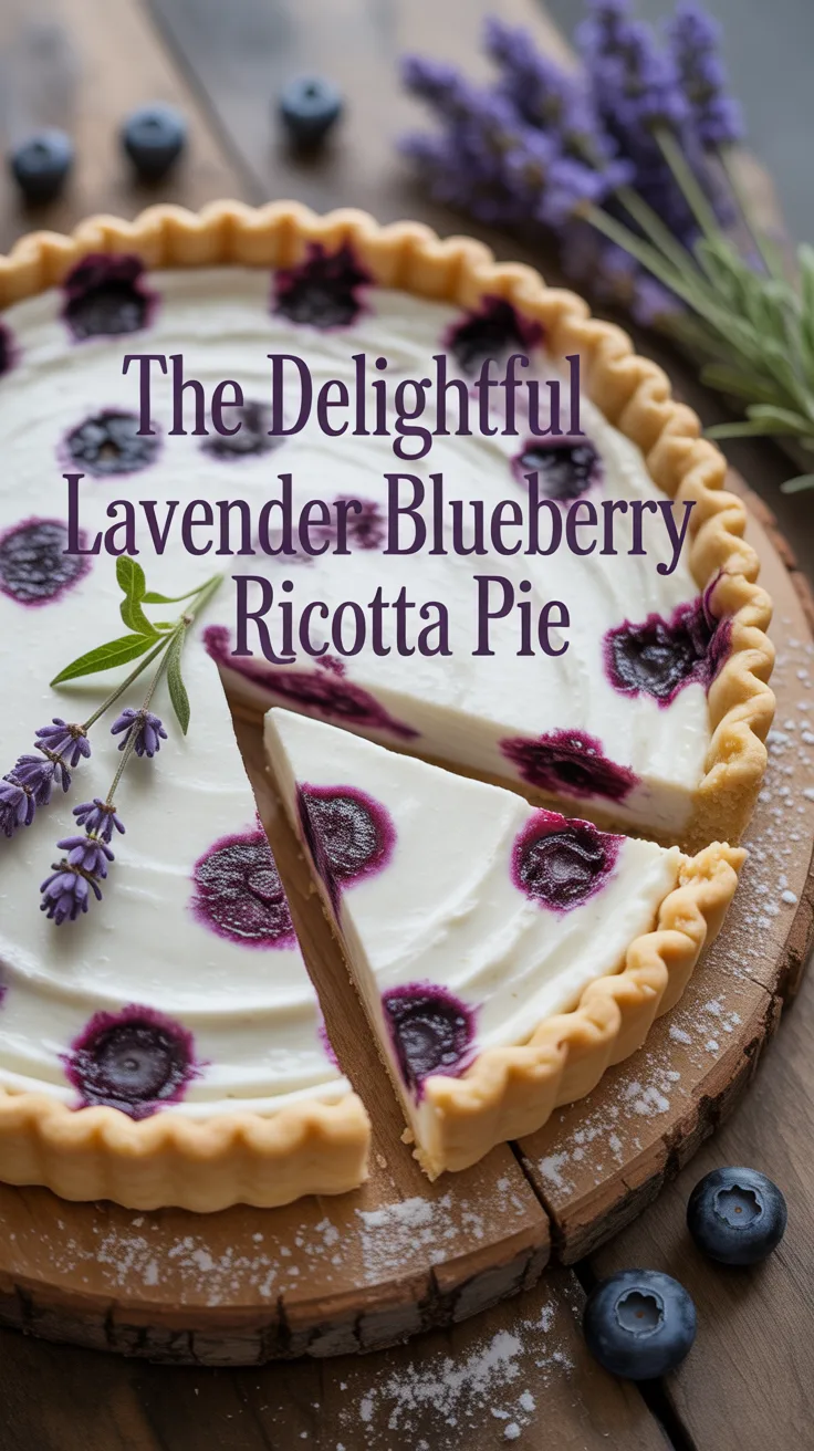 Experience the perfect springtime dessert with a Lavender Blueberry Ricotta Pie that beautifully combines floral notes and juicy berries. This light and refreshing treat brings a unique twist to traditional pies, making it a must-try for any dessert lover.