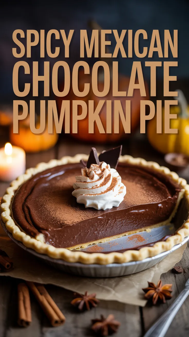 Discover a bold twist on a beloved favorite with Spicy Mexican Chocolate Pumpkin Pie. This unique dessert combines rich chocolate and warm spices, creating a flavor profile that will surprise and delight your taste buds.