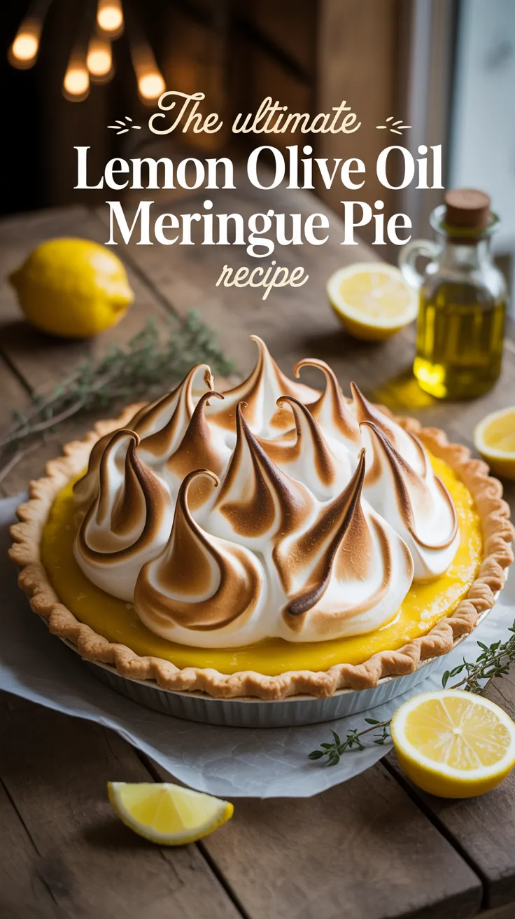 Get ready to elevate your baking skills with easy-to-follow instructions that ensure success every time. This Lemon Olive Oil Meringue Pie is not only visually stunning but also a show-stopping centerpiece for any occasion.