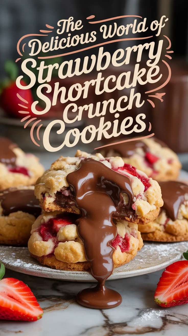Imagine a soft, buttery cookie base topped with a rich layer of strawberry frosting and a crunchy, crumbly topping that adds the perfect textural contrast. Each cookie is a celebration of summer, guaranteed to brighten any occasion.