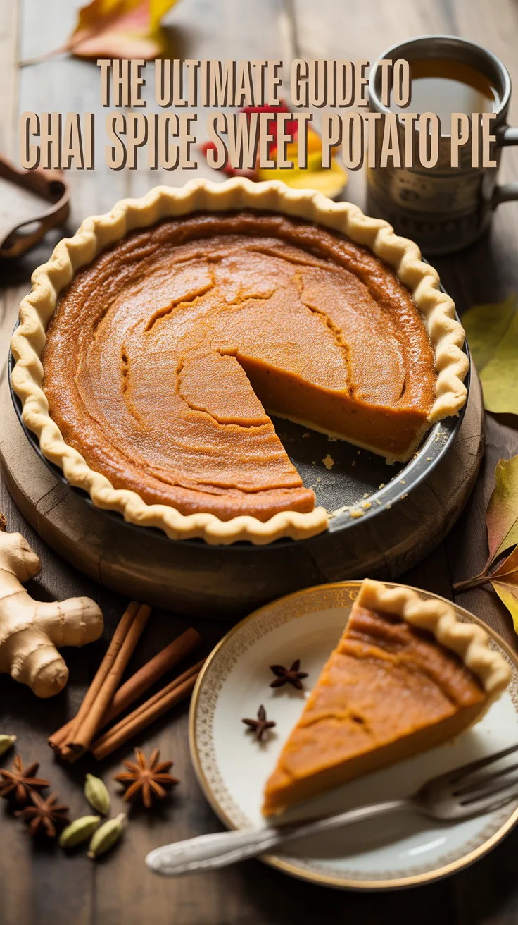 Perfect for holiday gatherings or family celebrations, this pie offers a delightful twist on a classic favorite. Explore how the bold notes of chai enhance the natural sweetness of sweet potatoes, making it a standout dessert.