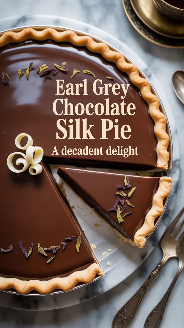 Discover a luxurious dessert experience with Earl Grey Chocolate Silk Pie, where rich, velvety chocolate meets the sophisticated aroma of bergamot-infused Earl Grey tea. This exquisite combination creates a pie that’s both indulgent and unique, perfect for impressing guests or treating yourself.