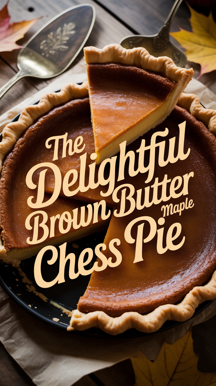 Experience the rich, nutty flavor of Brown Butter Maple Chess Pie, where classic southern charm meets a modern twist. This decadent dessert features a velvety filling infused with brown butter and maple syrup, creating a warm and inviting taste that’s perfect for any occasion.