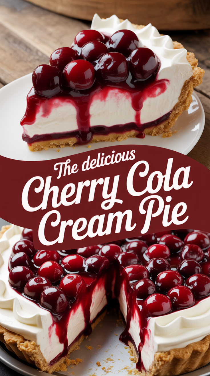 Delight in the retro-inspired flavors of Cherry Cola Cream Pie, where nostalgia meets modern dessert innovation. This unique pie combines the bubbly sweetness of cherry cola with a creamy filling, creating a refreshing treat that will take you back to carefree summer days.
