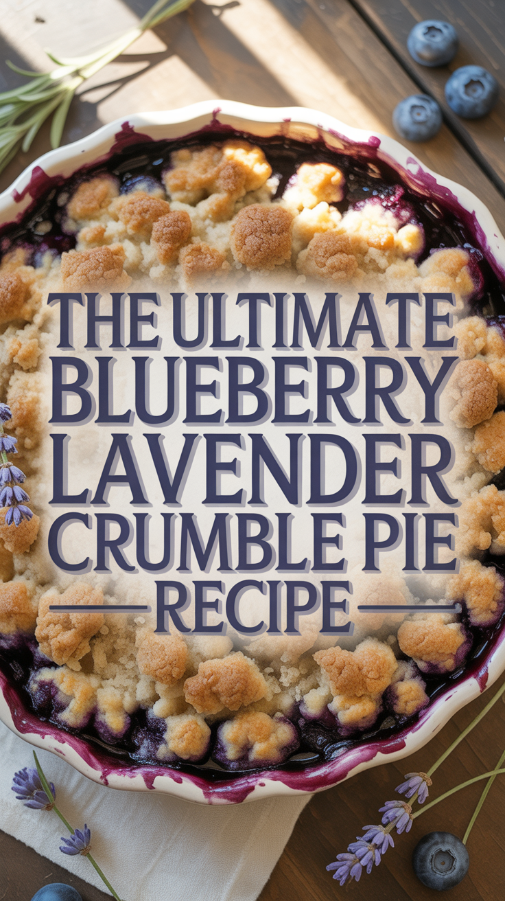 Delve into the world of flavors with the Ultimate Blueberry Lavender Crumble Pie, where juicy blueberries meet the subtle elegance of lavender. This delightful dessert promises to awaken your senses and elevate your pie game with its unique twist on a classic favorite.