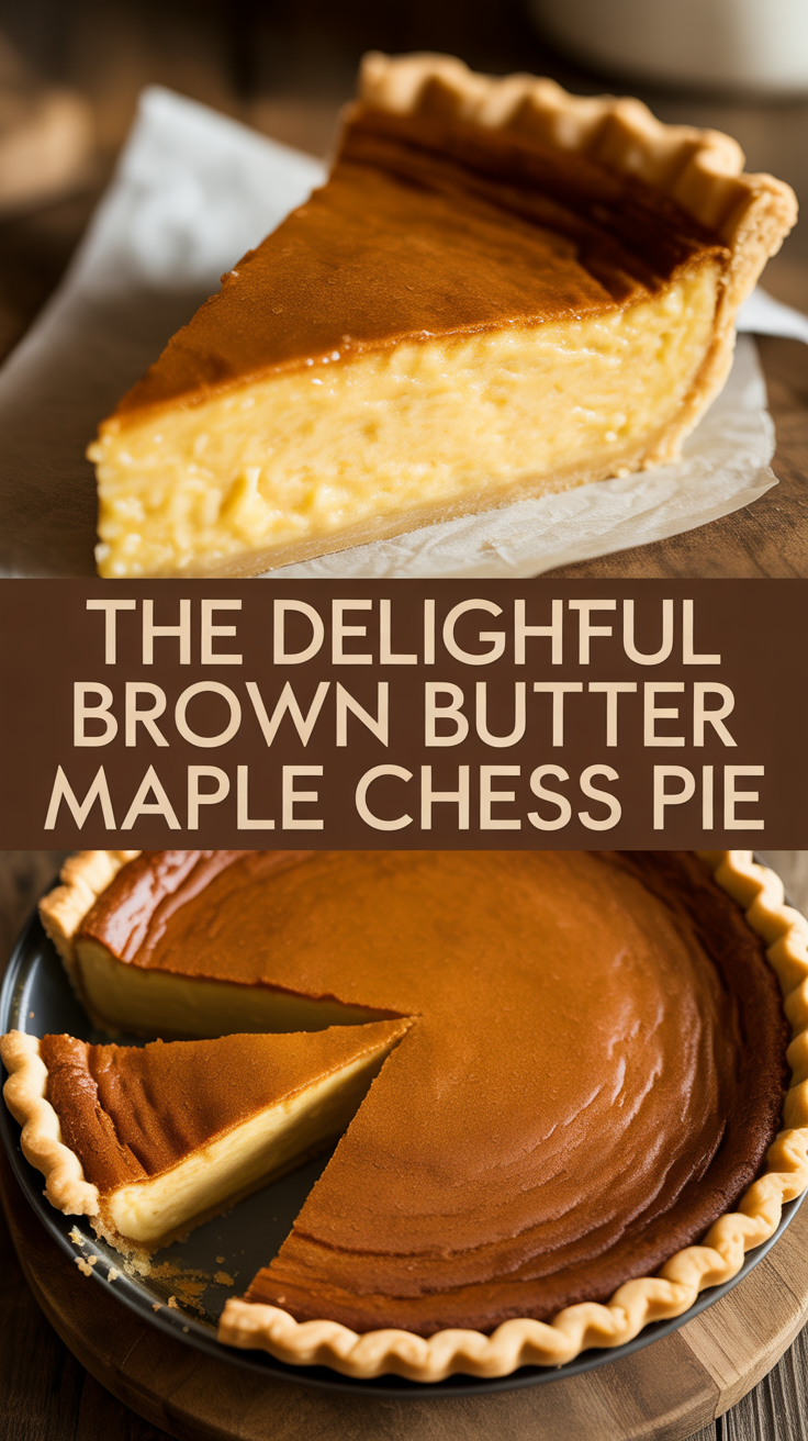 Elevate your dessert repertoire with this delightful Brown Butter Maple Chess Pie, a treat that captures the essence of warmth and nostalgia. Prepare to savor each bite of this unique and delicious blend of flavors!