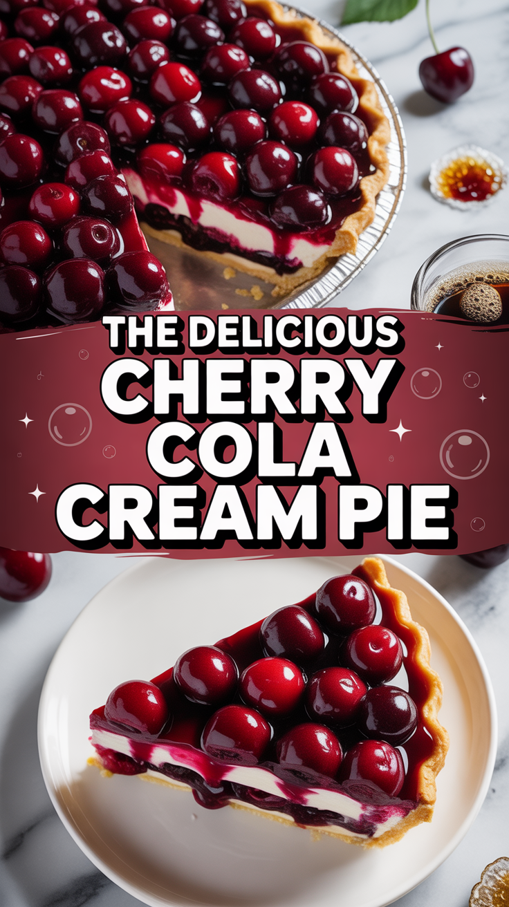 Prepare to impress friends and family with a dessert that’s as beautiful as it is delicious. The Cherry Cola Cream Pie is a sweet adventure that transports you to a world of flavors and memories with every delightful bite.