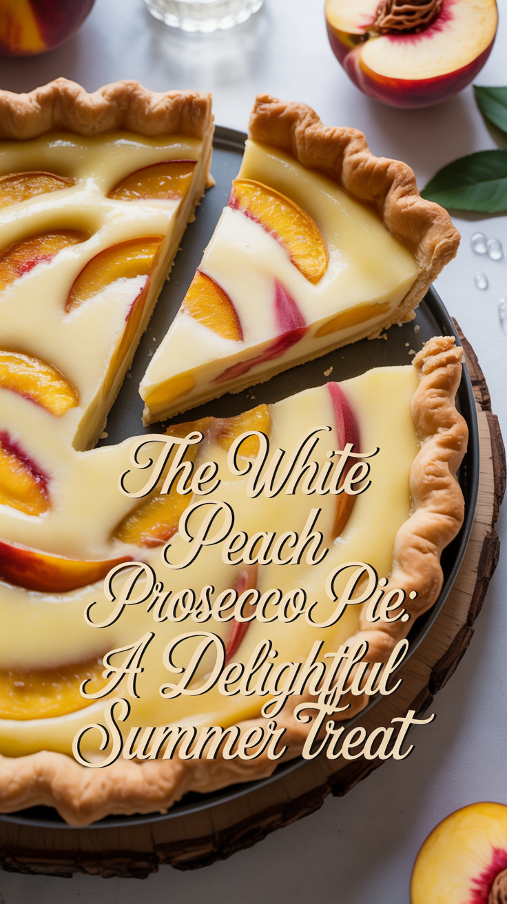 Prepare to be enchanted by the delightful fusion of flavors in White Peach Prosecco Pie, a dessert that captures the spirit of summer in every bite. The combination of fragrant white peaches and sparkling prosecco creates a refreshing and sophisticated treat that’s perfect for warm evenings or backyard gatherings.