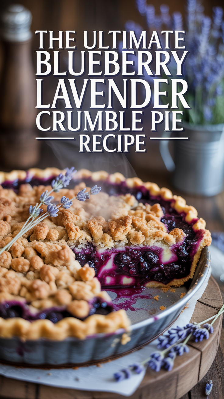 Imagine a luscious filling of ripe blueberries infused with fragrant lavender, all encased in a buttery crust. Topped with a crisp crumble, each bite offers a perfect harmony of sweetness and floral notes that will leave everyone wanting more.