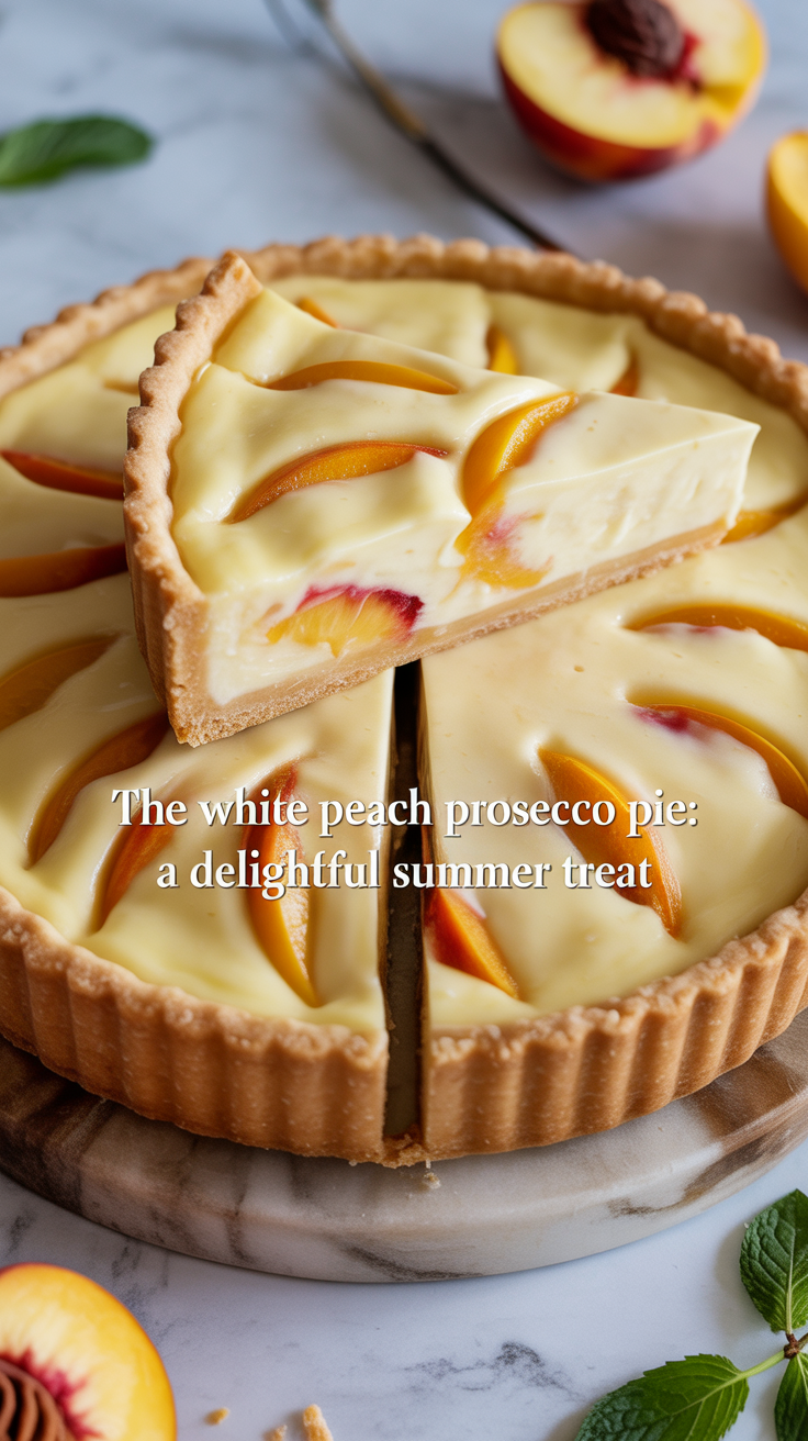 Get ready to impress your guests with a dessert that not only looks beautiful but also tastes spectacular. The White Peach Prosecco Pie is a delightful summer treat that promises to elevate any occasion with its lightness and sophisticated flair.