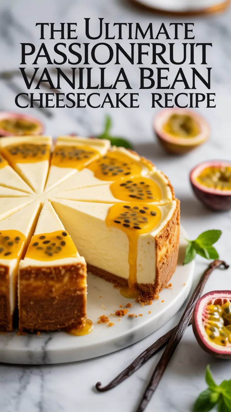 Ideal for celebrations or as a delightful everyday treat, this passionfruit vanilla bean cheesecake is sure to stand out. Dive into the recipe and discover how easy it is to create a slice of paradise in your own kitchen.