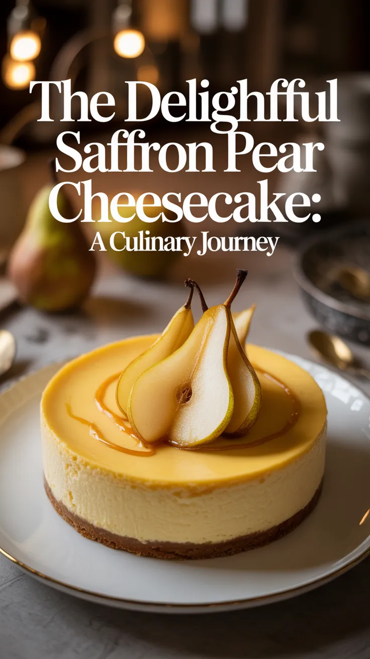 Perfect for special occasions or simply to impress at home, this saffron pear cheesecake promises to leave a lasting impression. Explore the recipe and discover how to bring a touch of culinary magic to your dessert table.
