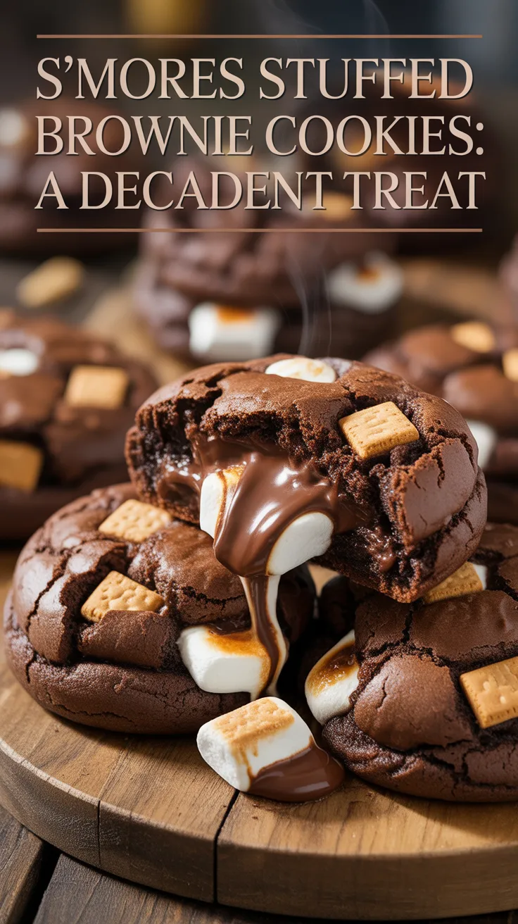 Step into a world of indulgence with S’mores Stuffed Brownie Cookies, where the classic campfire treat gets a delicious makeover. These decadent cookies combine the rich, fudgy goodness of brownies with gooey marshmallows and melted chocolate, creating an unforgettable dessert that will satisfy any sweet tooth.