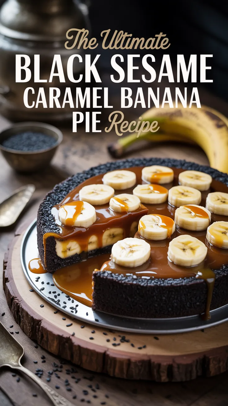 Delve into a world of flavor with a Black Sesame Caramel Banana Pie that seamlessly combines nutty depth with luscious sweetness. This unique dessert offers a delightful twist on traditional banana pie, turning familiar ingredients into an extraordinary culinary experience.