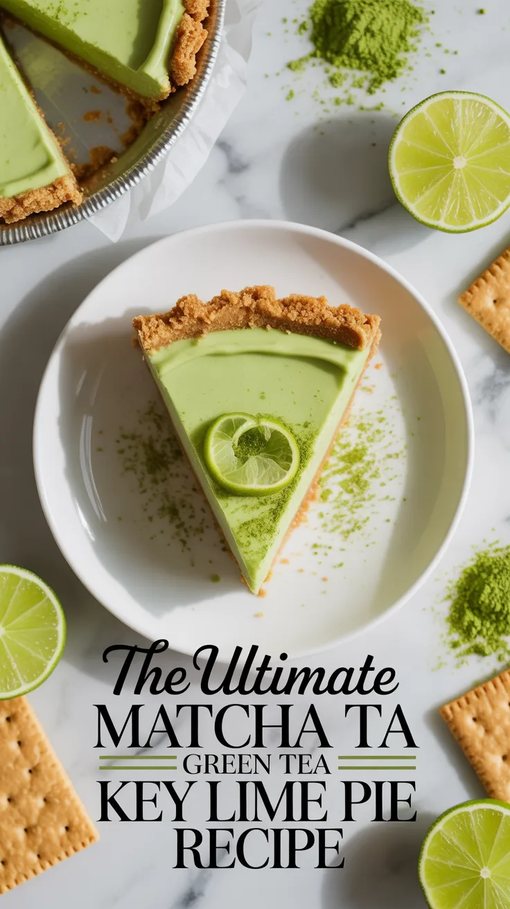Delight in the vibrant colors and refreshing flavors of this stunning pie, perfect for any occasion. The combination of creamy matcha and tart key lime transforms a classic dessert into a unique masterpiece that’s both visually striking and utterly delicious.