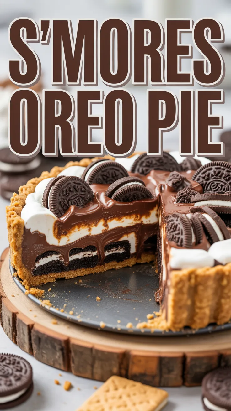 Get ready for a fun twist on a classic favorite with a S'mores Oreo Pie that brings the campfire experience to your kitchen. This indulgent dessert layers rich chocolate, gooey marshmallows, and crunchy cookie goodness, creating a treat that everyone will love.