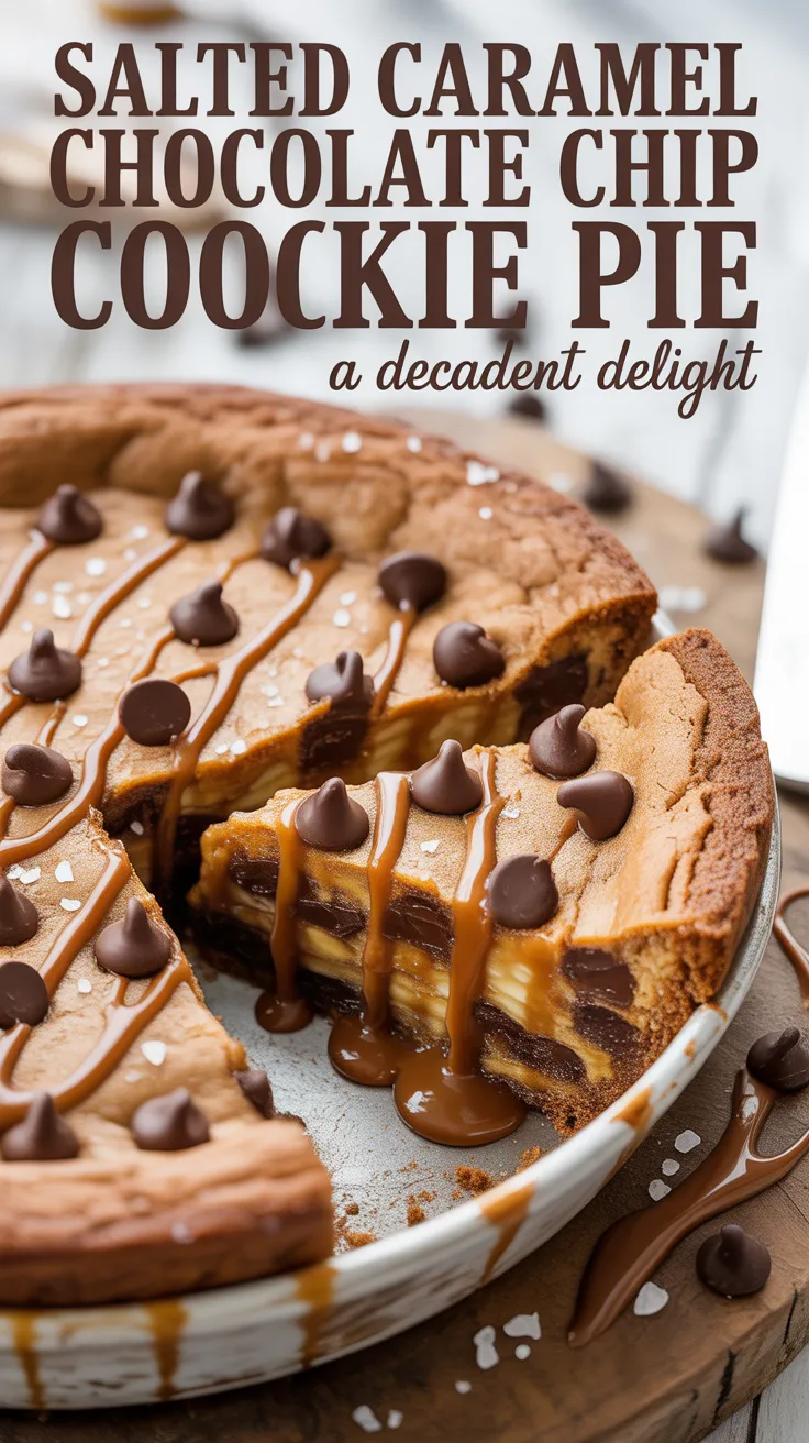 Picture a dessert that brings together the warm, gooey goodness of chocolate chip cookies and the luscious richness of salted caramel. This Salted Caramel Chocolate Chip Cookie Pie takes indulgence to new heights, making it the ultimate treat for any occasion.
