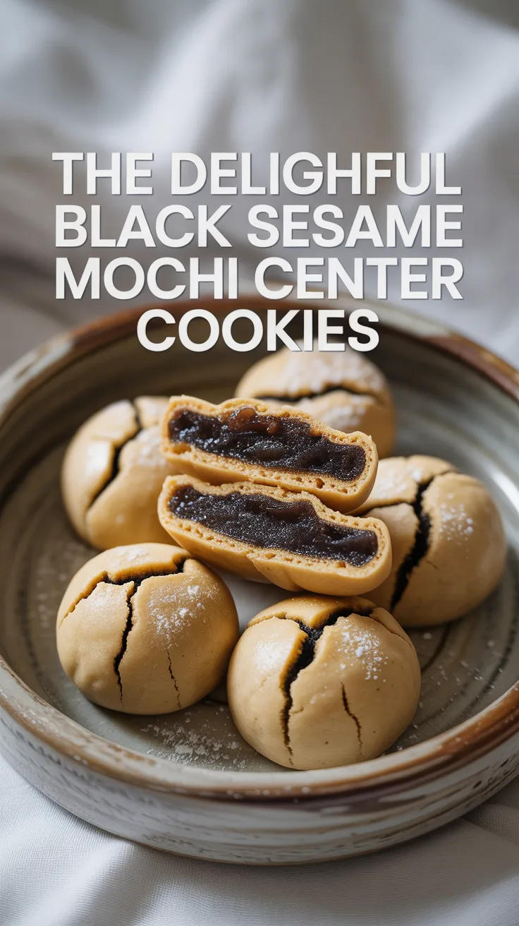 Delve into a unique culinary adventure with Black Sesame Mochi Center Cookies, where traditional Japanese flavors meet a delightful twist. These cookies feature a soft, chewy exterior with a surprising mochi center that adds a delightful texture and flavor experience, making them a true standout.
