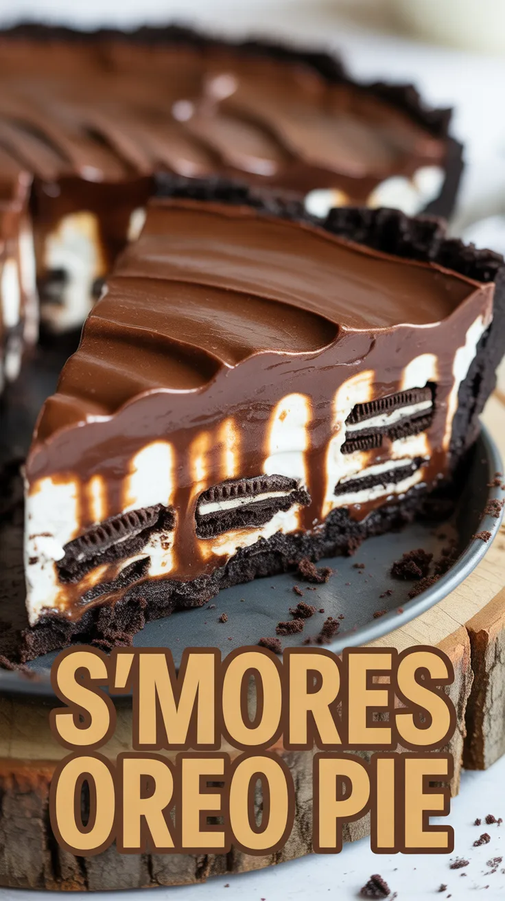 Imagine the surprise of biting into a creamy filling made with crushed Oreos and silky chocolate, topped with a cloud of toasted marshmallows. Each slice is a delightful explosion of flavors and textures that will transport you back to cozy nights around the fire.