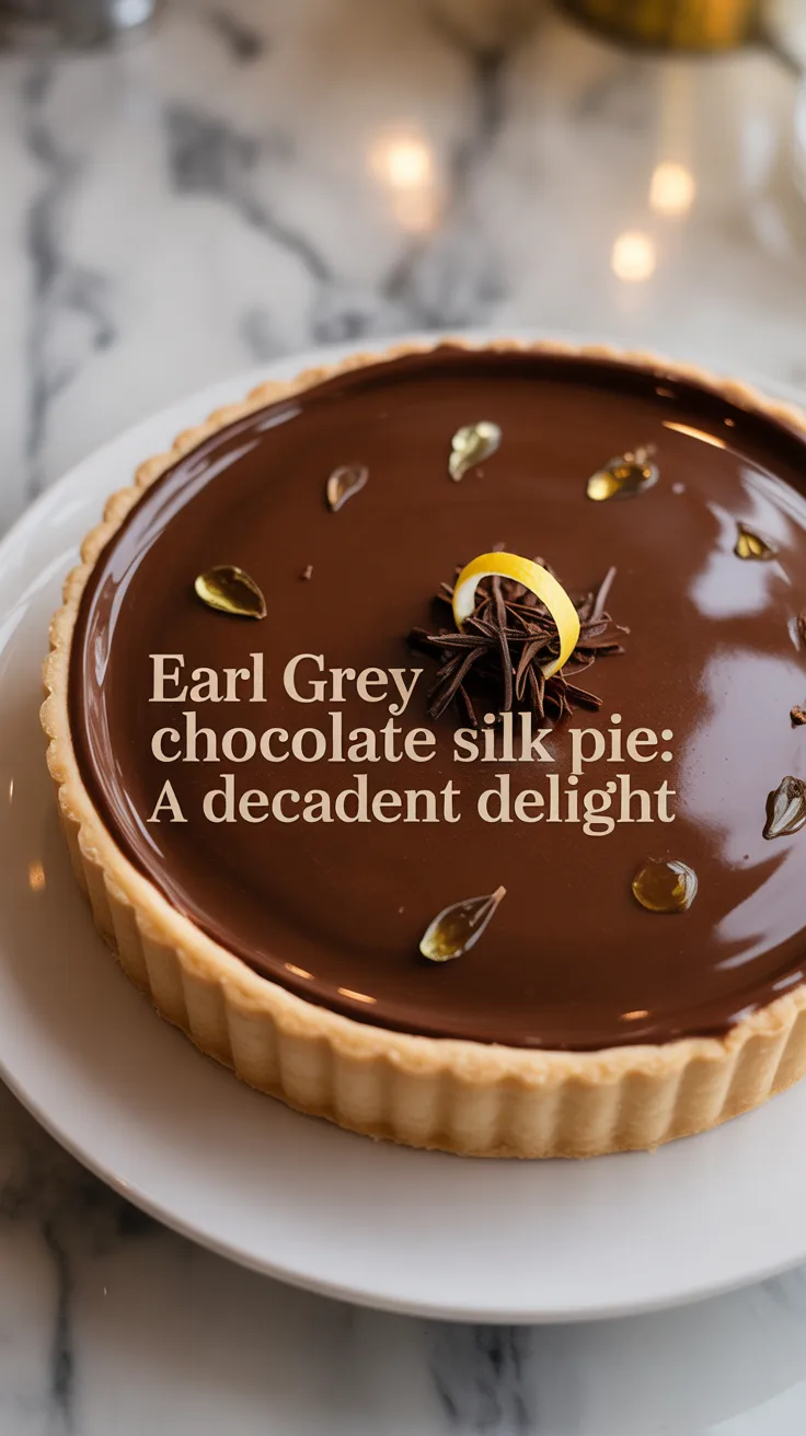 Imagine sinking your fork into a creamy filling that balances sweet chocolate with fragrant tea notes, delivering a depth of flavor that elevates every bite. The smooth texture and delicate taste make this pie a standout at any gathering, leaving everyone wanting more.