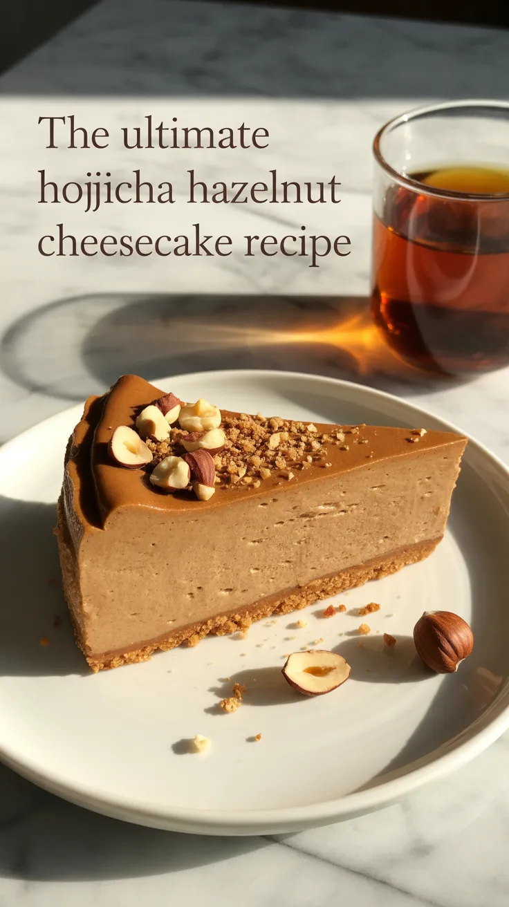 Ideal for special celebrations or cozy gatherings, this hojicha hazelnut cheesecake is sure to impress your guests and elevate your dessert game. Dive into the recipe and unlock the magic of this extraordinary combination of flavors.