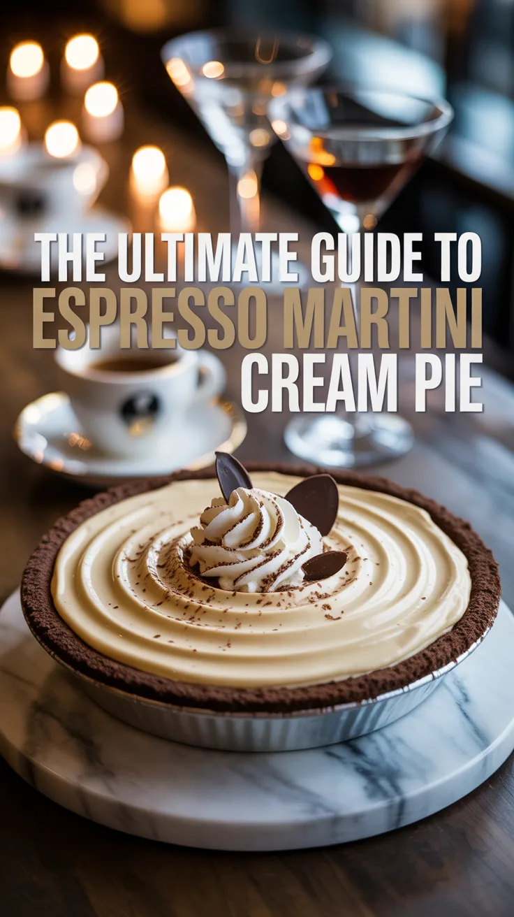 Indulge in a dreamy dessert that combines the bold flavors of espresso with the silky richness of cream in this Espresso Martini Cream Pie. Perfect for coffee lovers, this pie offers a sophisticated twist on a classic cocktail.