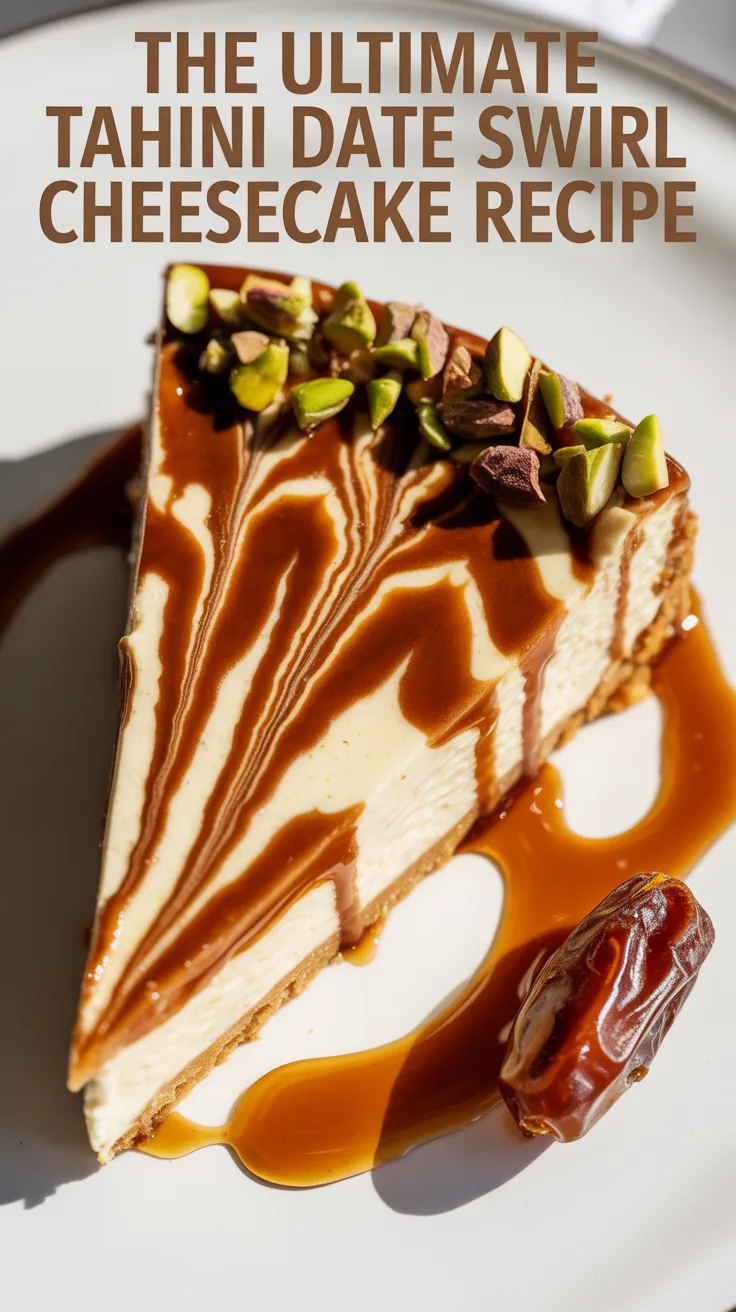 Discover a decadent tahini date swirl cheesecake that takes dessert to new heights with its rich, nutty undertones. This unique combination brings together the creaminess of cheesecake and the natural sweetness of dates, creating a flavor experience that’s both indulgent and satisfying.