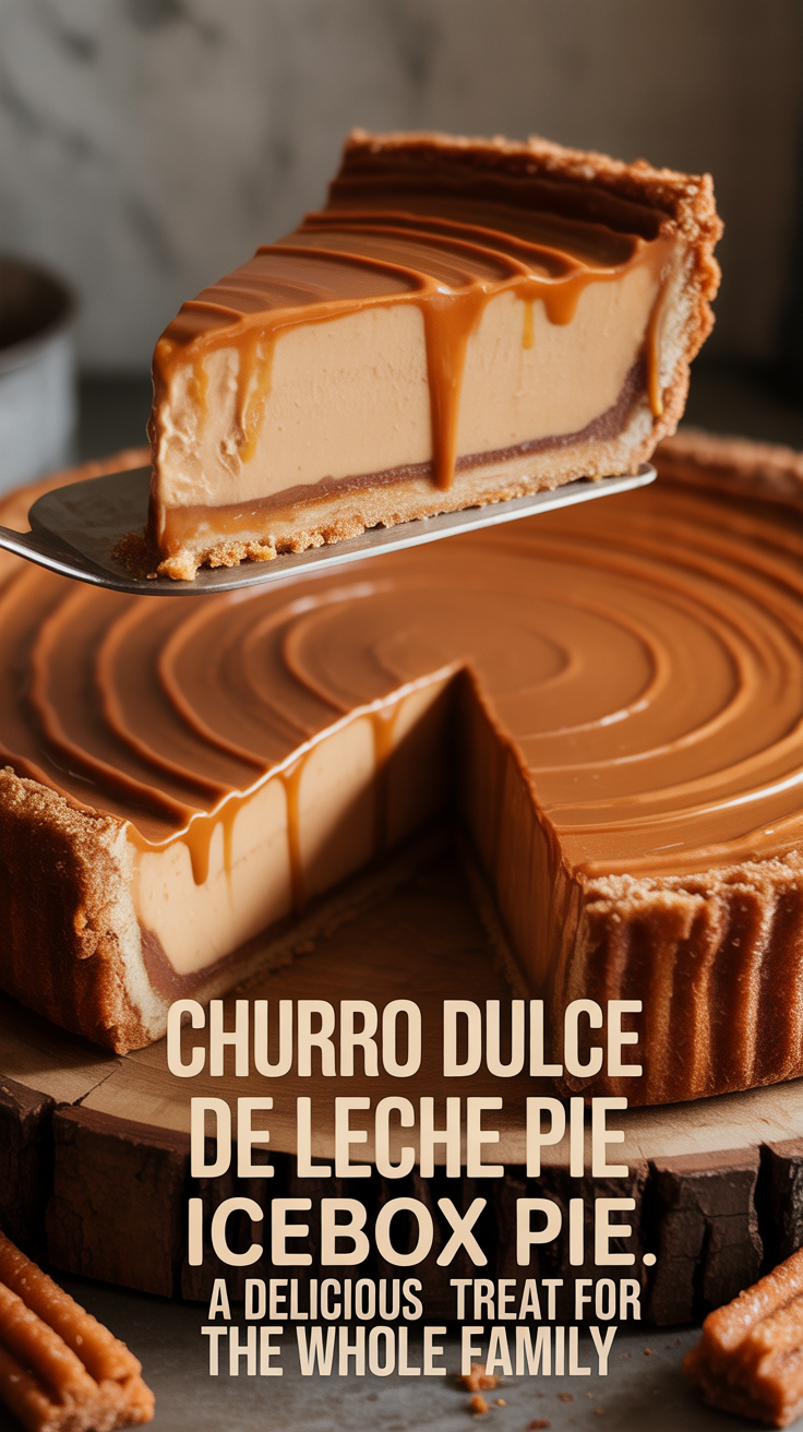 Gather your loved ones and prepare for a delightful adventure in the kitchen. Once you bring this Churro Dulce de Leche Icebox Pie to the table, it will quickly become a treasured family favorite, making every gathering a celebration of sweetness and joy.