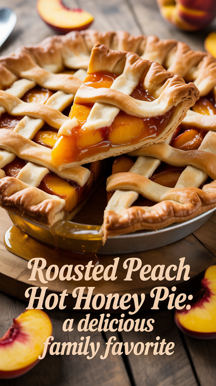 Elevate your dessert experience by adding a scoop of vanilla ice cream or a dollop of whipped cream on top. Discover how this Roasted Peach Hot Honey Pie brings flavors together in a way that will keep everyone coming back for more.