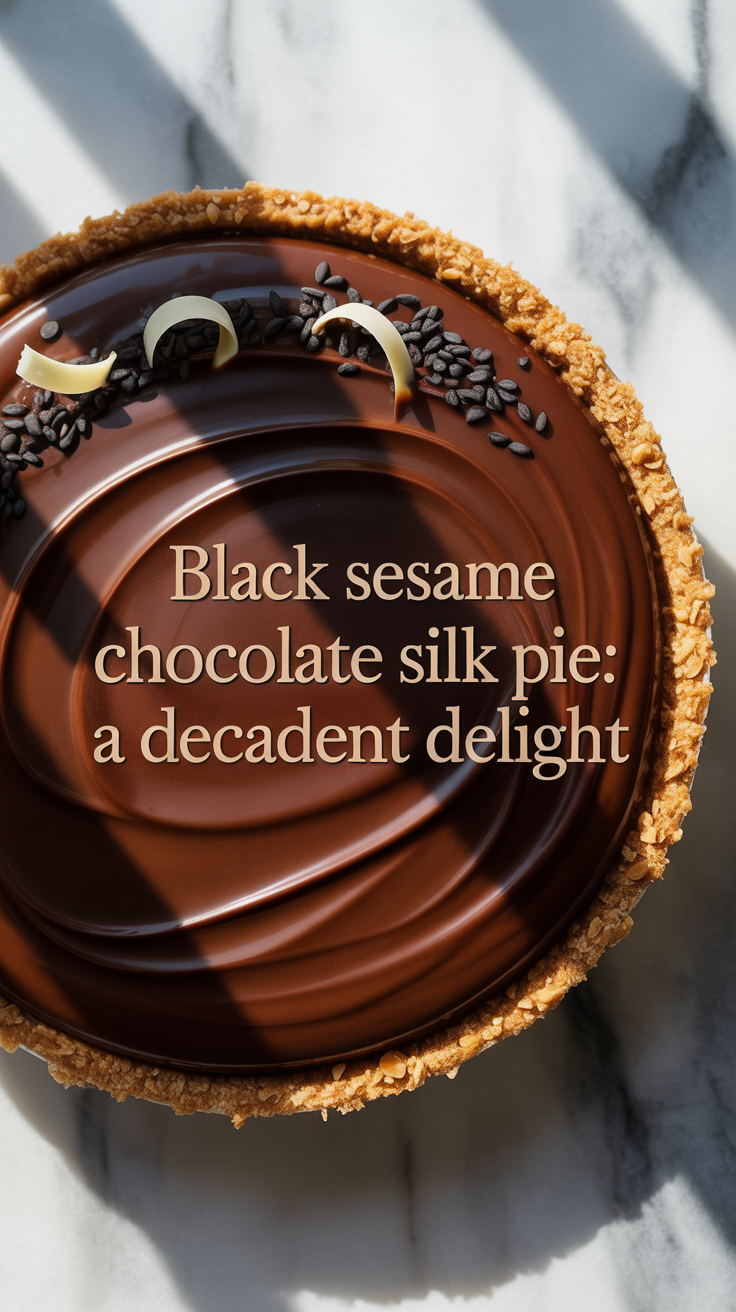 Unlock the secrets to achieving a flawless pie crust that complements the rich filling, providing the ideal balance of texture. Dive into the world of indulgence and let this Black Sesame Chocolate Silk Pie become your new go-to dessert.
