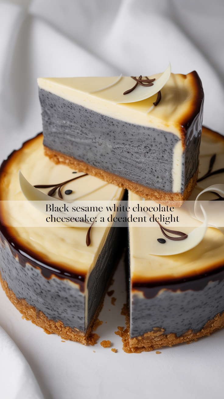 Embark on a culinary adventure with Black Sesame White Chocolate Cheesecake, a decadent dessert that beautifully balances nutty flavors and creamy sweetness. This unique cheesecake promises to tantalize your taste buds and intrigue your guests with its exotic twist on a classic favorite.