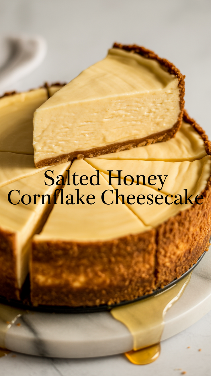 Embark on a flavor adventure as honey lends its natural sweetness, perfectly balanced by a hint of salt. This cheesecake not only satisfies your sweet tooth but also introduces an exciting new favorite that will have everyone asking for seconds.